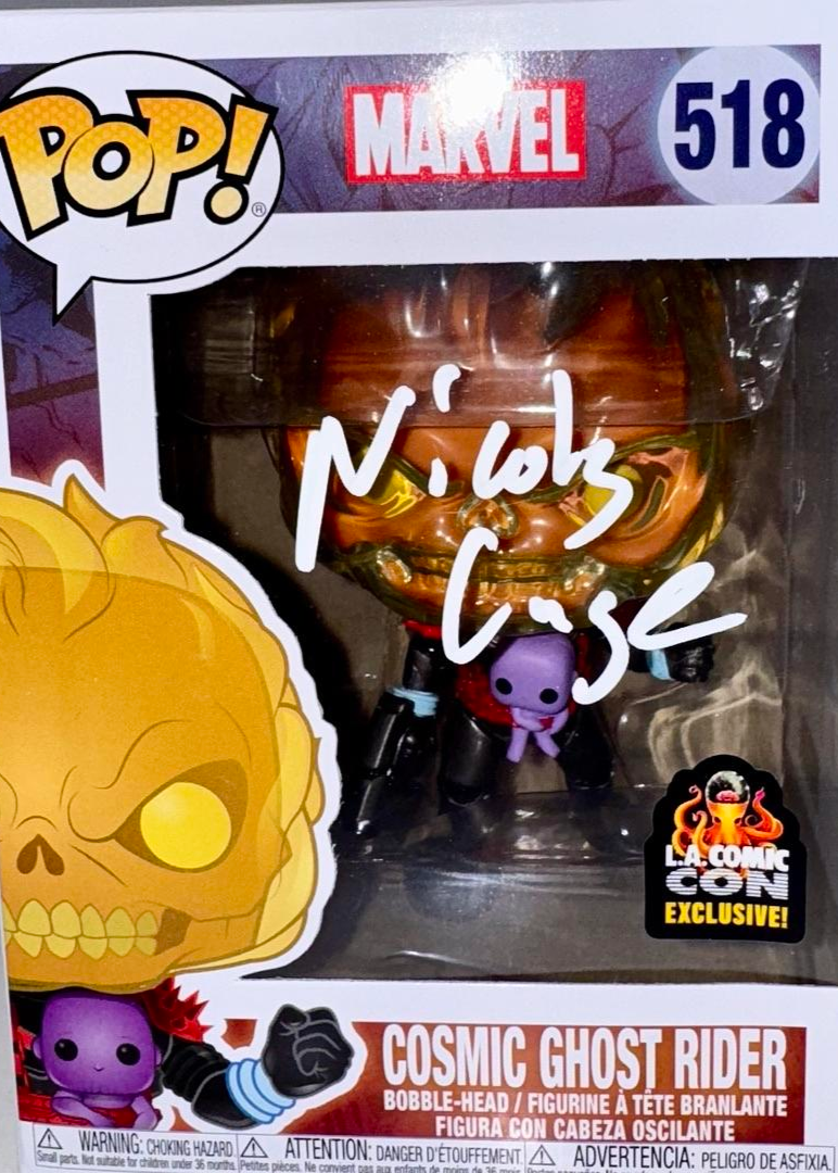 Nicholas Cage Signed Limited Edition Funko Pop #518 (Cosmic Ghost Rider) - Celebrity Authentics